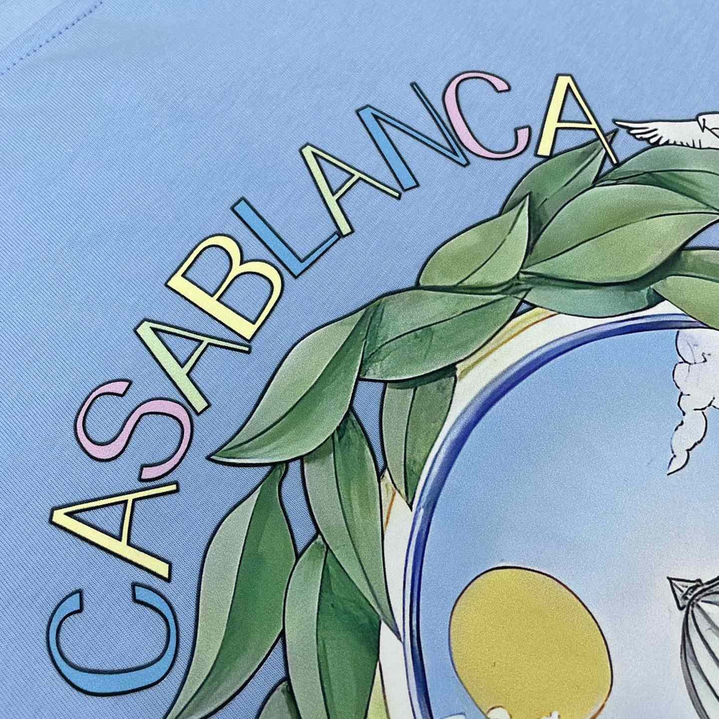 Casablanca Blue 'Casablanca Avenida' T-Shirt   C891 - EUR FASHION