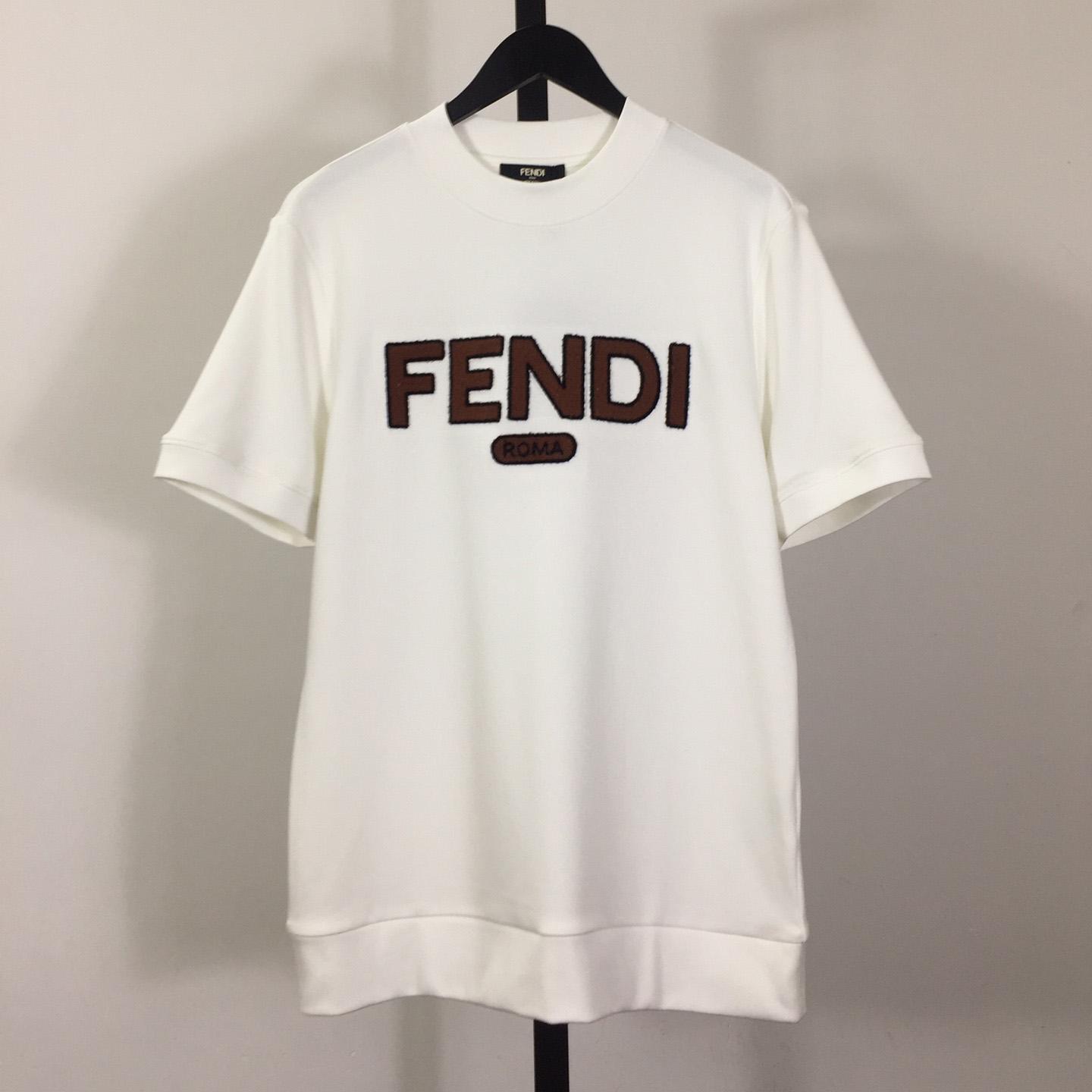 Fendi Black Cotton T-shirt - EUR FASHION