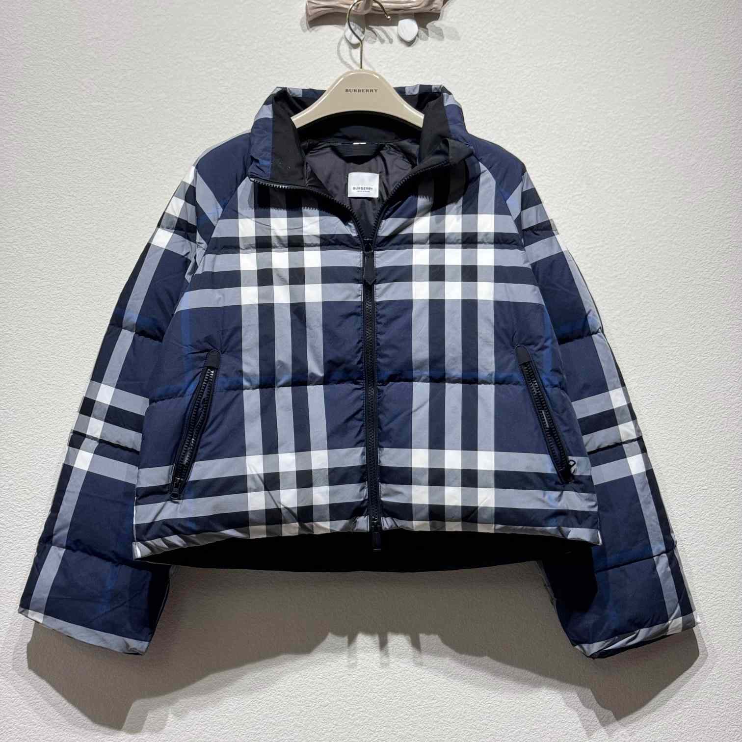 Burberry Cropped Check Puffer Jacket - EUR FASHION