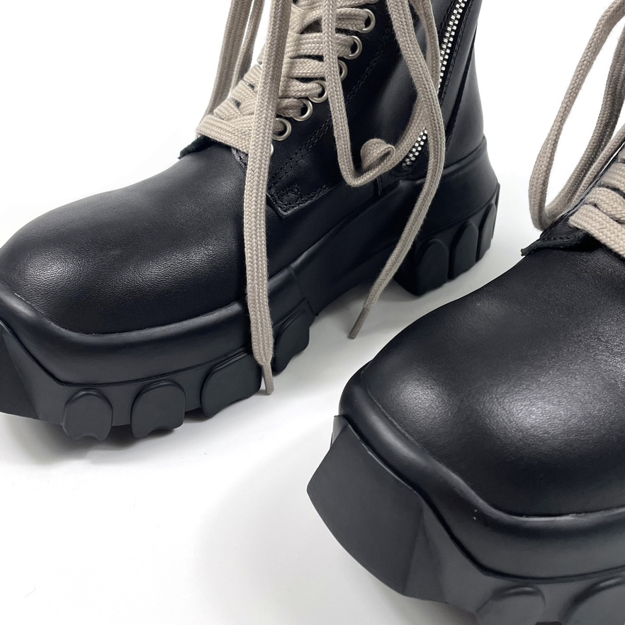 Rick Owens Lace-up Leather Boots - EUR FASHION