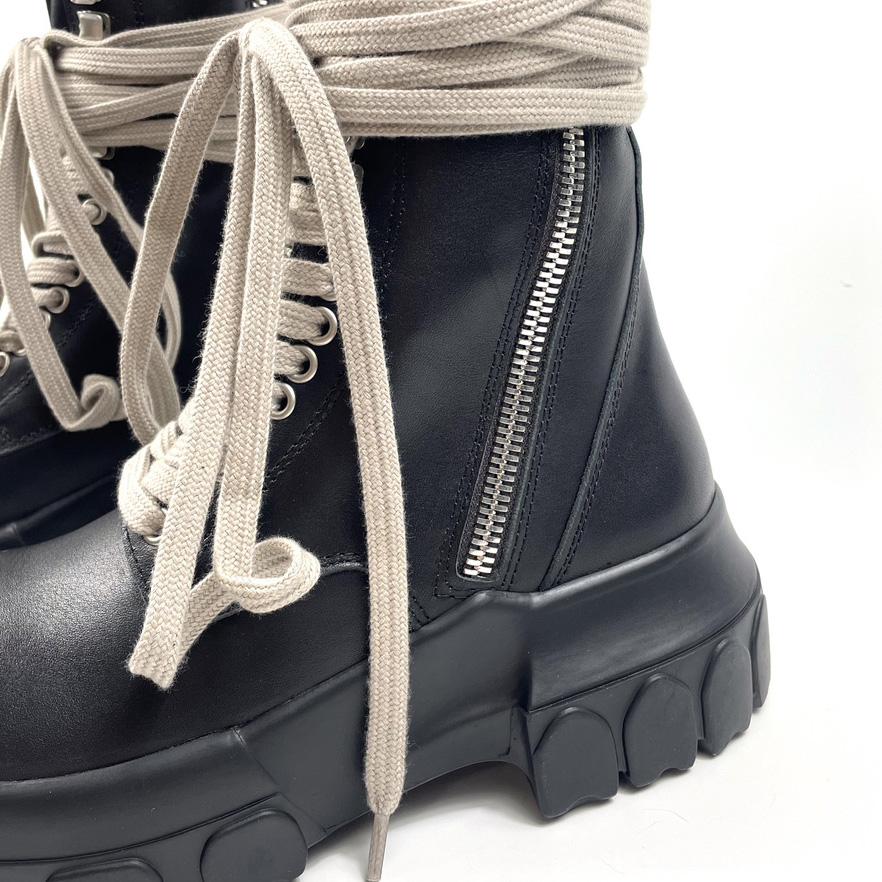 Rick Owens Lace-up Leather Boots - EUR FASHION