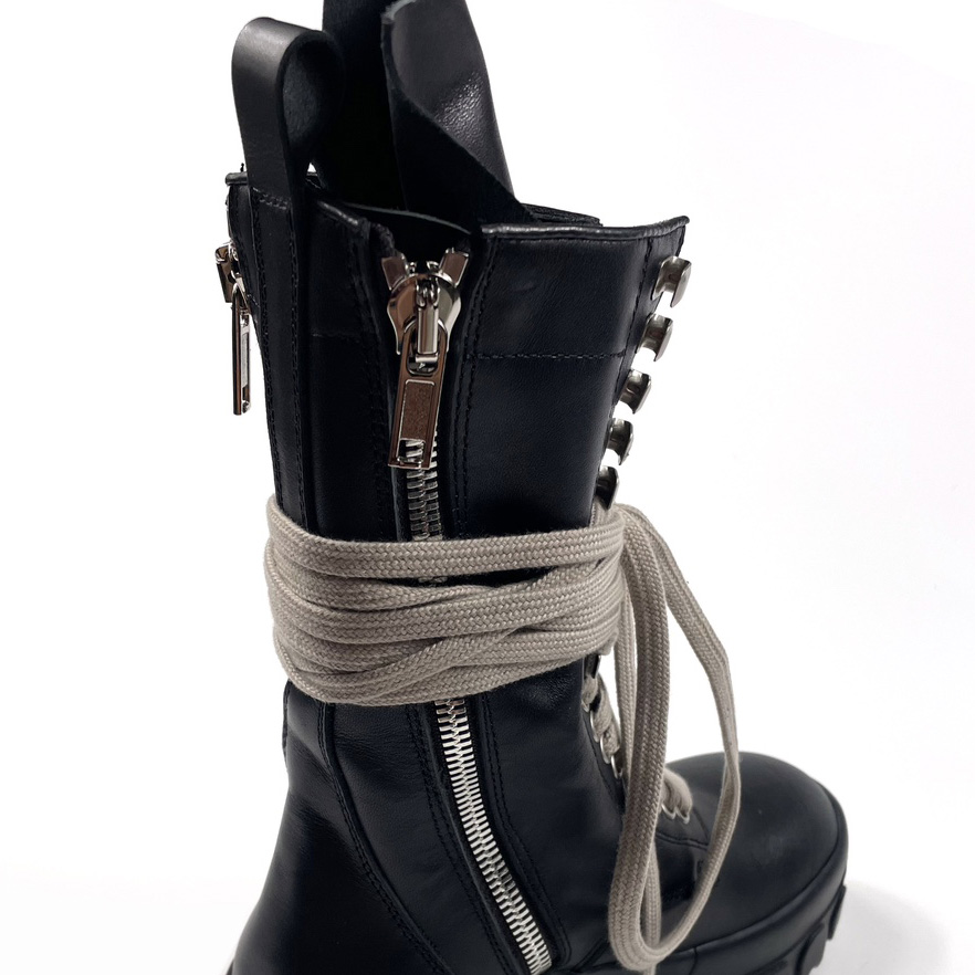 Rick Owens Lace-up Leather Boots - EUR FASHION