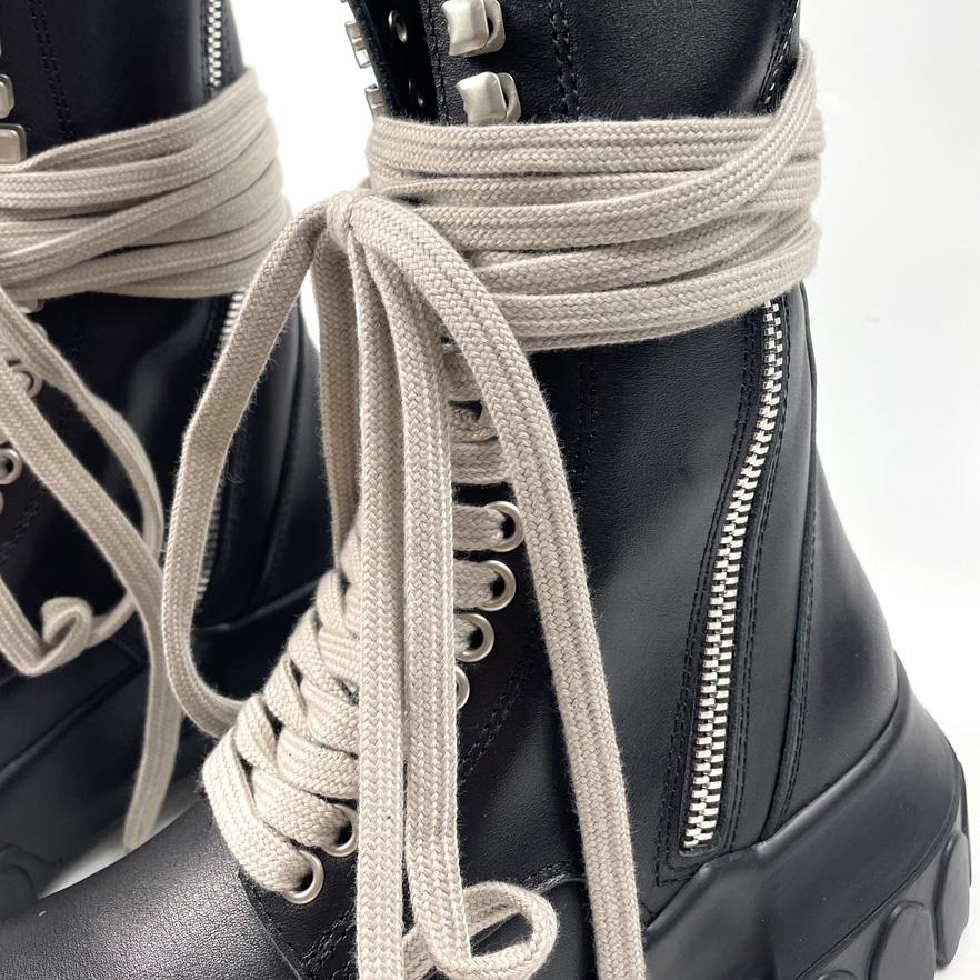 Rick Owens Lace-up Leather Boots - EUR FASHION