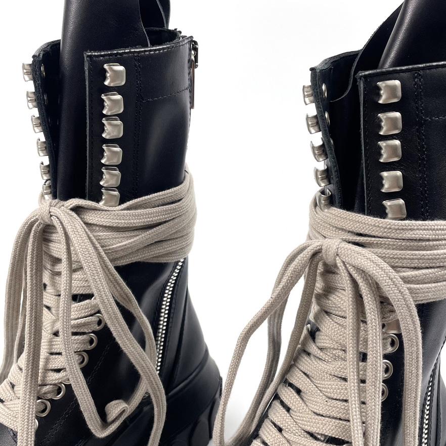 Rick Owens Lace-up Leather Boots - EUR FASHION