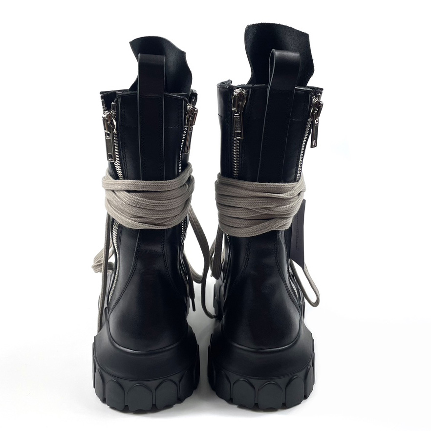 Rick Owens Lace-up Leather Boots - EUR FASHION