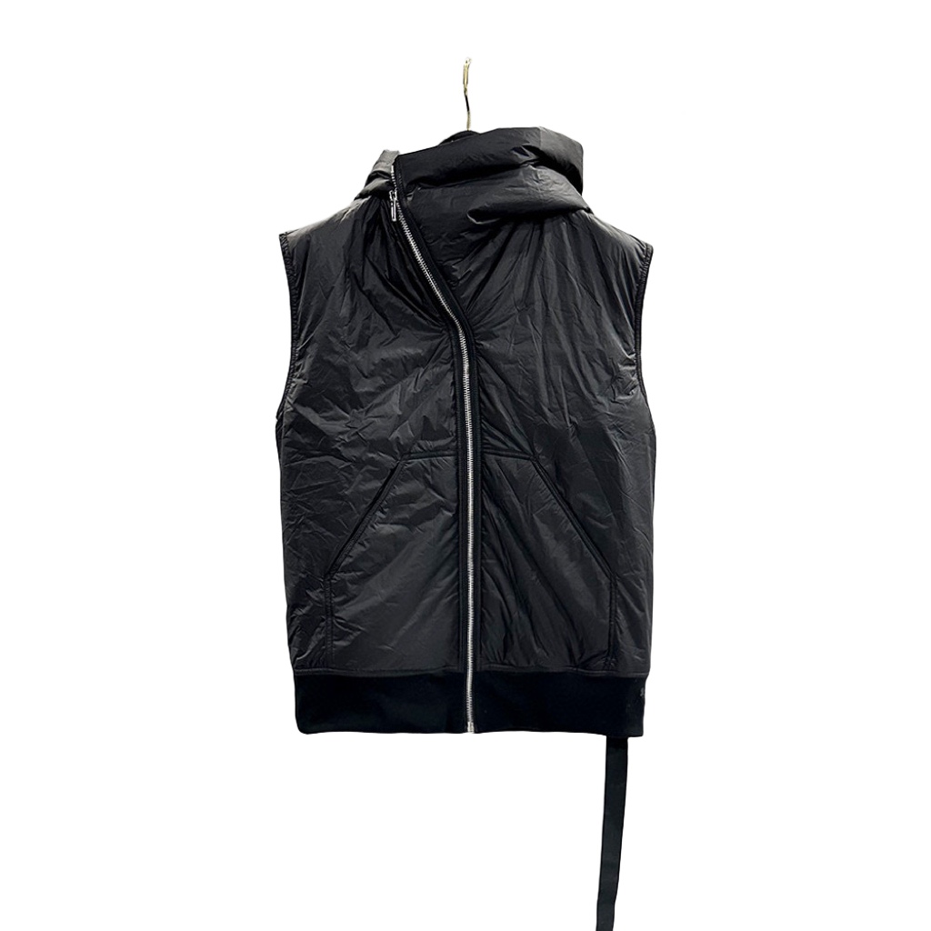 Rick Owens Padded nylon vest with hood - EUR FASHION