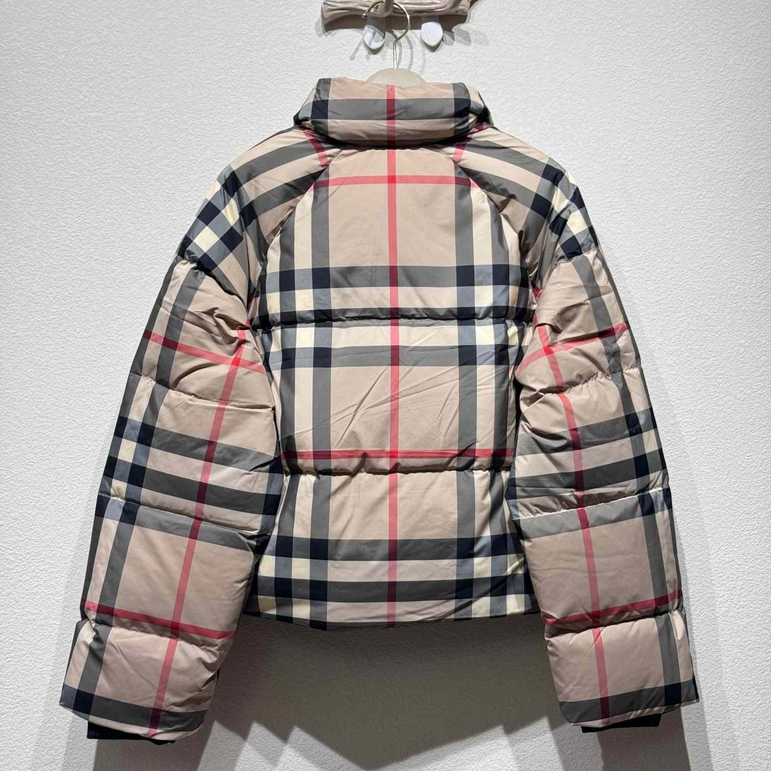 Burberry Cropped Check Puffer Jacket - EUR FASHION