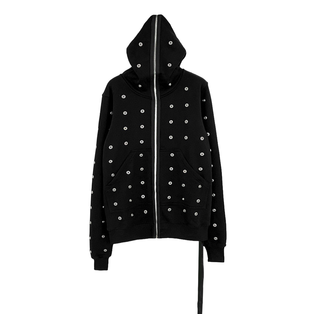 Rick Owens DRKSHDW Stud-detailing Zipped Hoodie - EUR FASHION