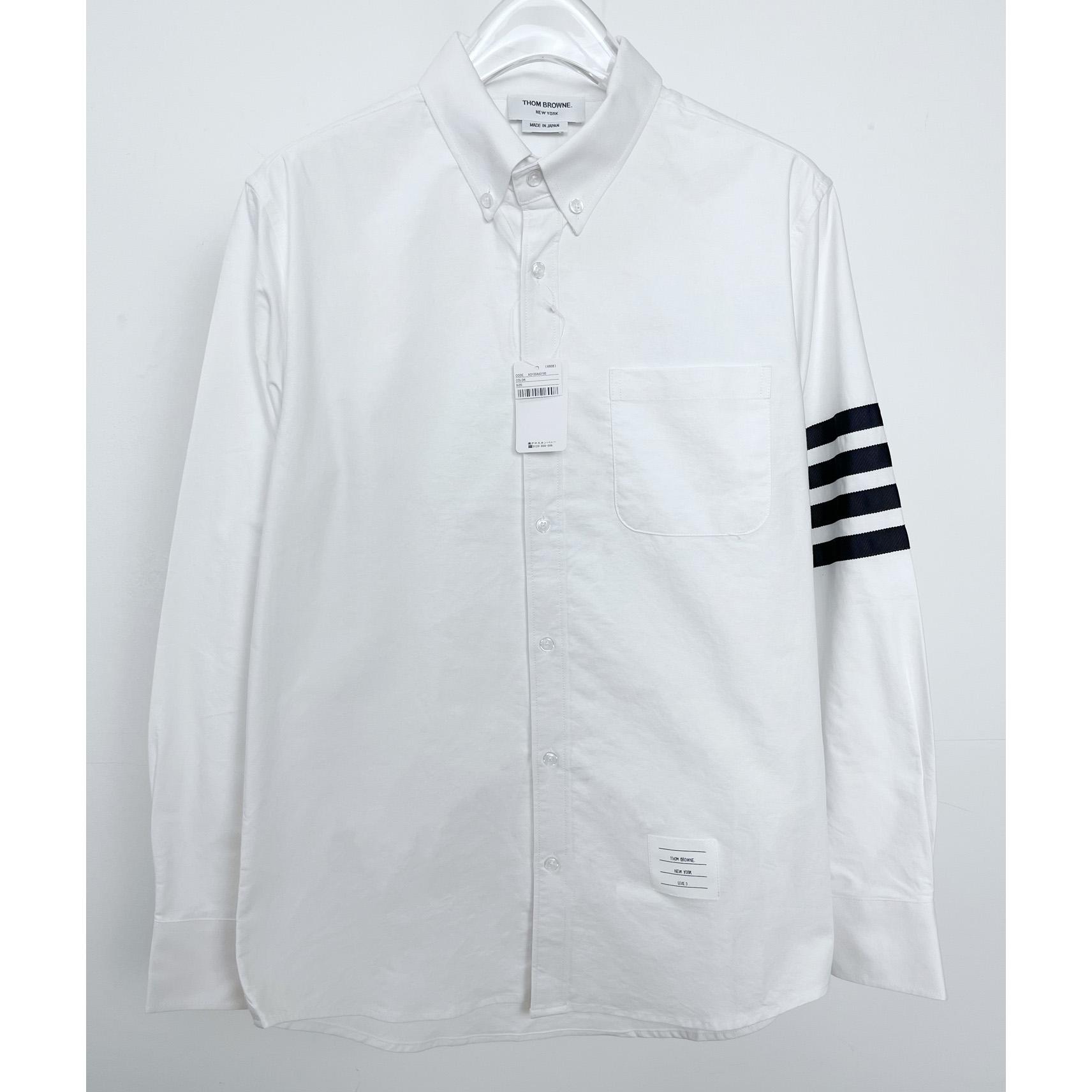 Thom Browne 4-Bar Cotton Oxford Shirt - EUR FASHION