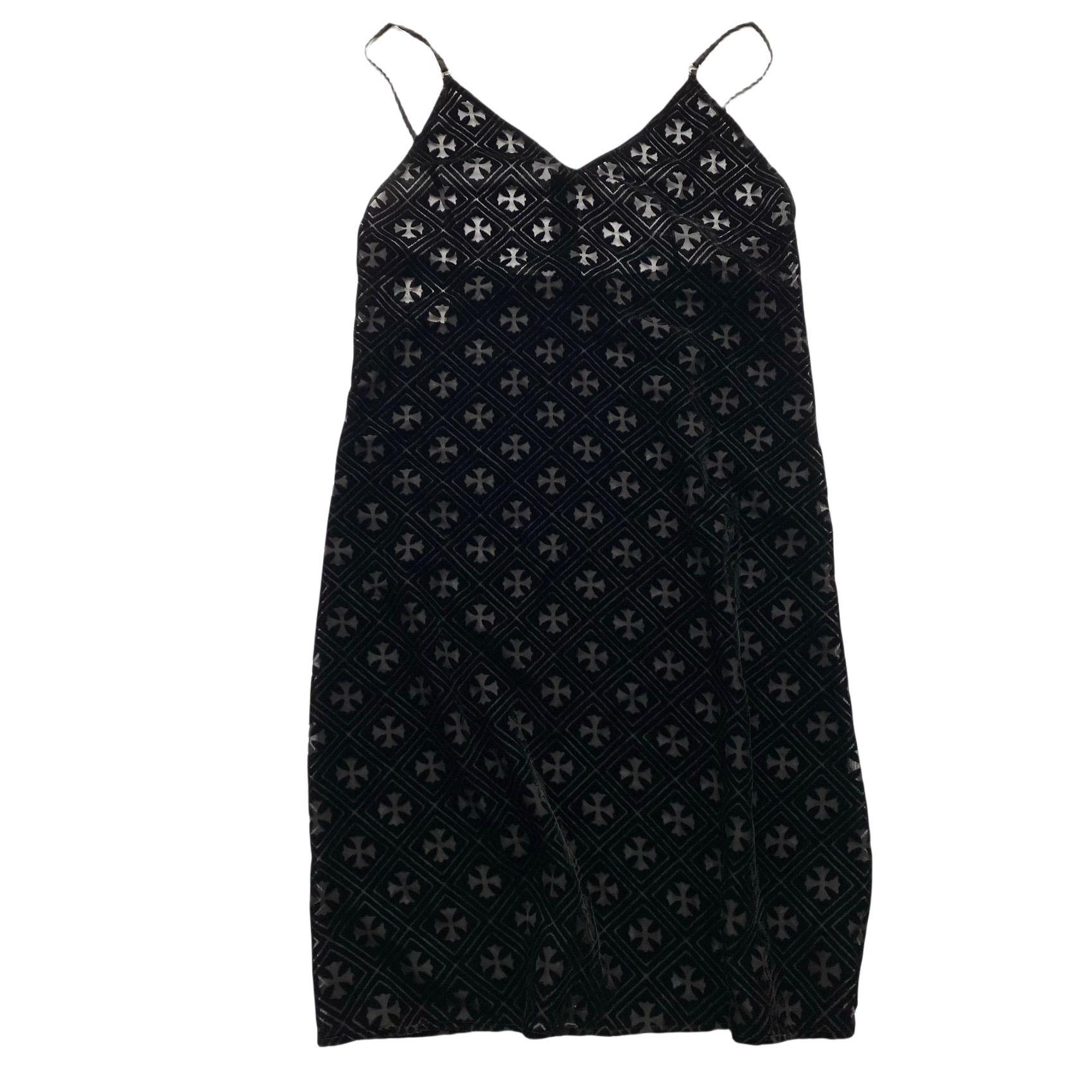 Chrome Hearts Black Velvet Burnout Dress - EUR FASHION