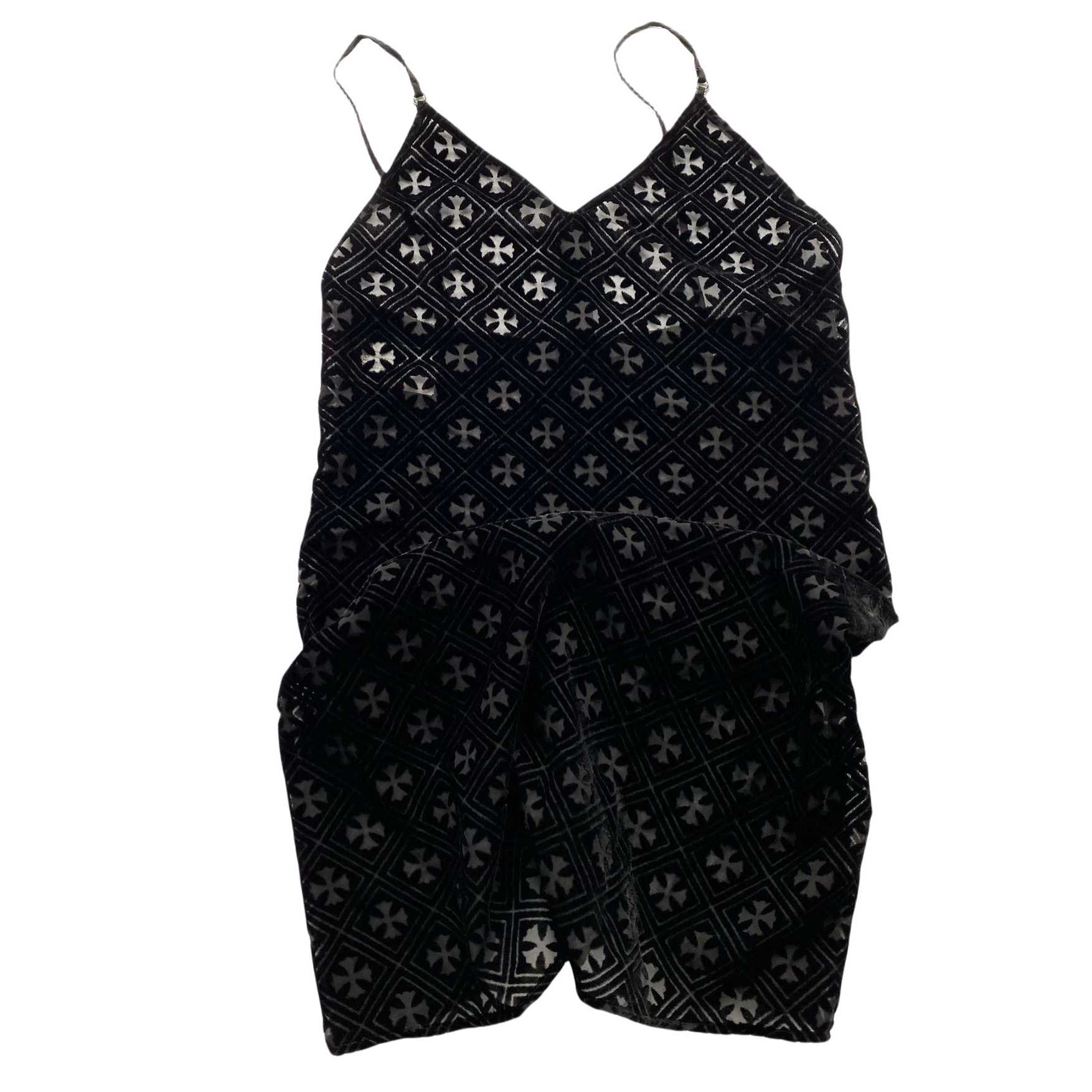 Chrome Hearts Black Velvet Burnout Dress - EUR FASHION