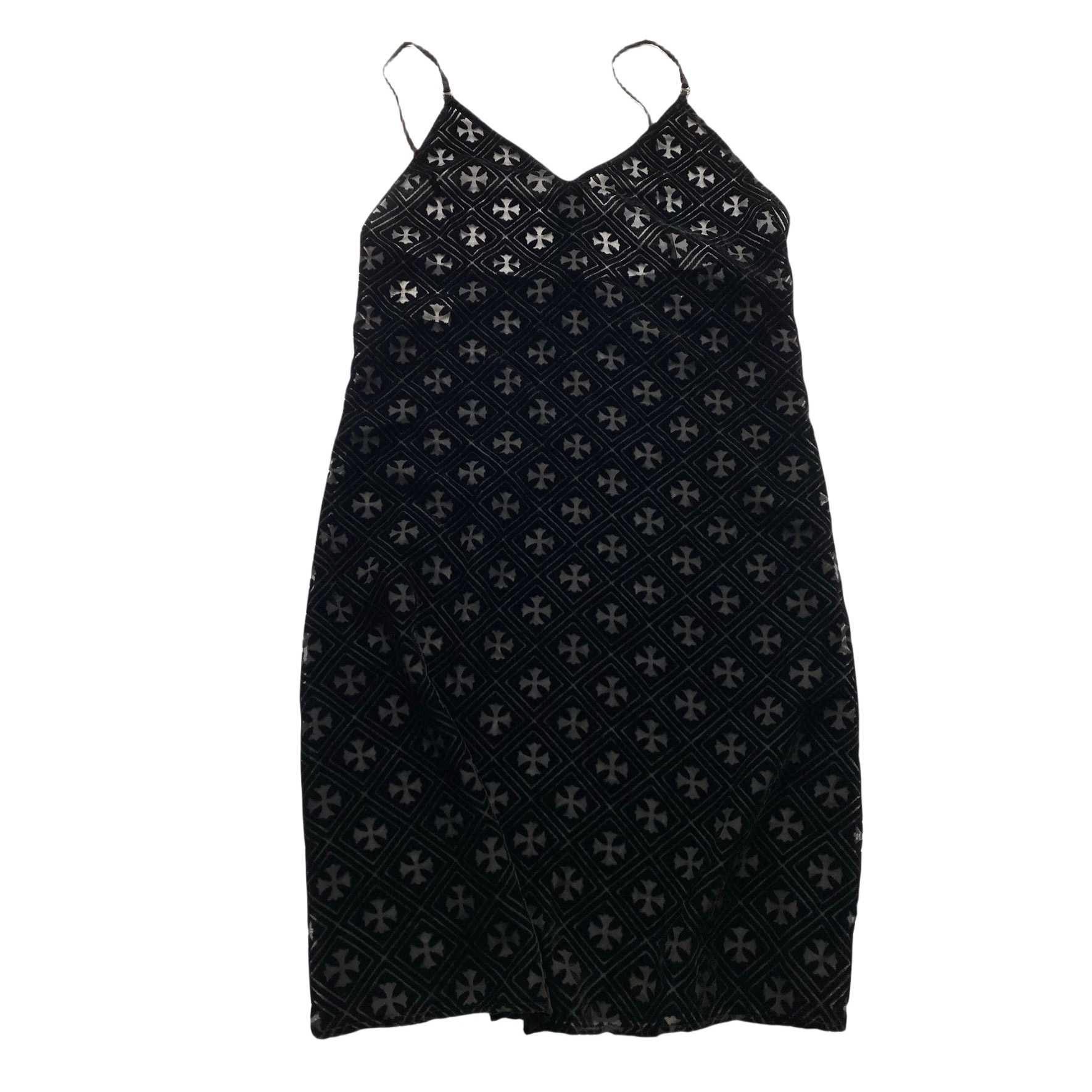 Chrome Hearts Black Velvet Burnout Dress - EUR FASHION