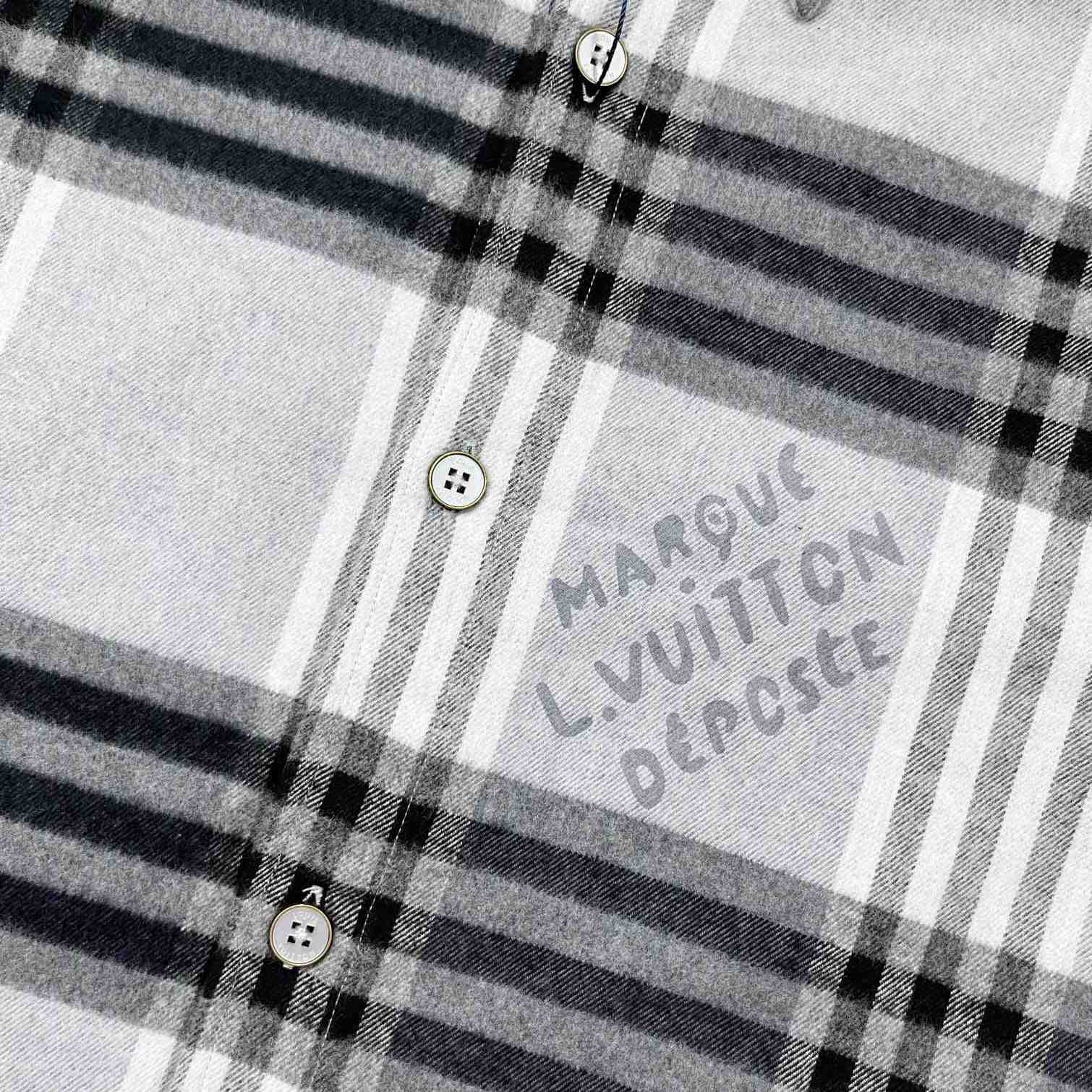 Louis Vuitton Long-Sleeved Cotton Flannel Shirt    1AFXSU - EUR FASHION