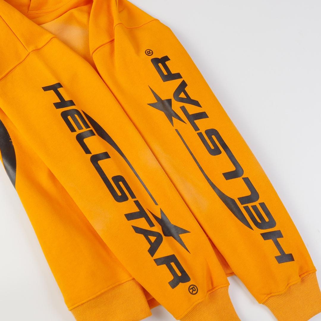 Hellstar Fire Orange Dye Hoodie - EUR FASHION