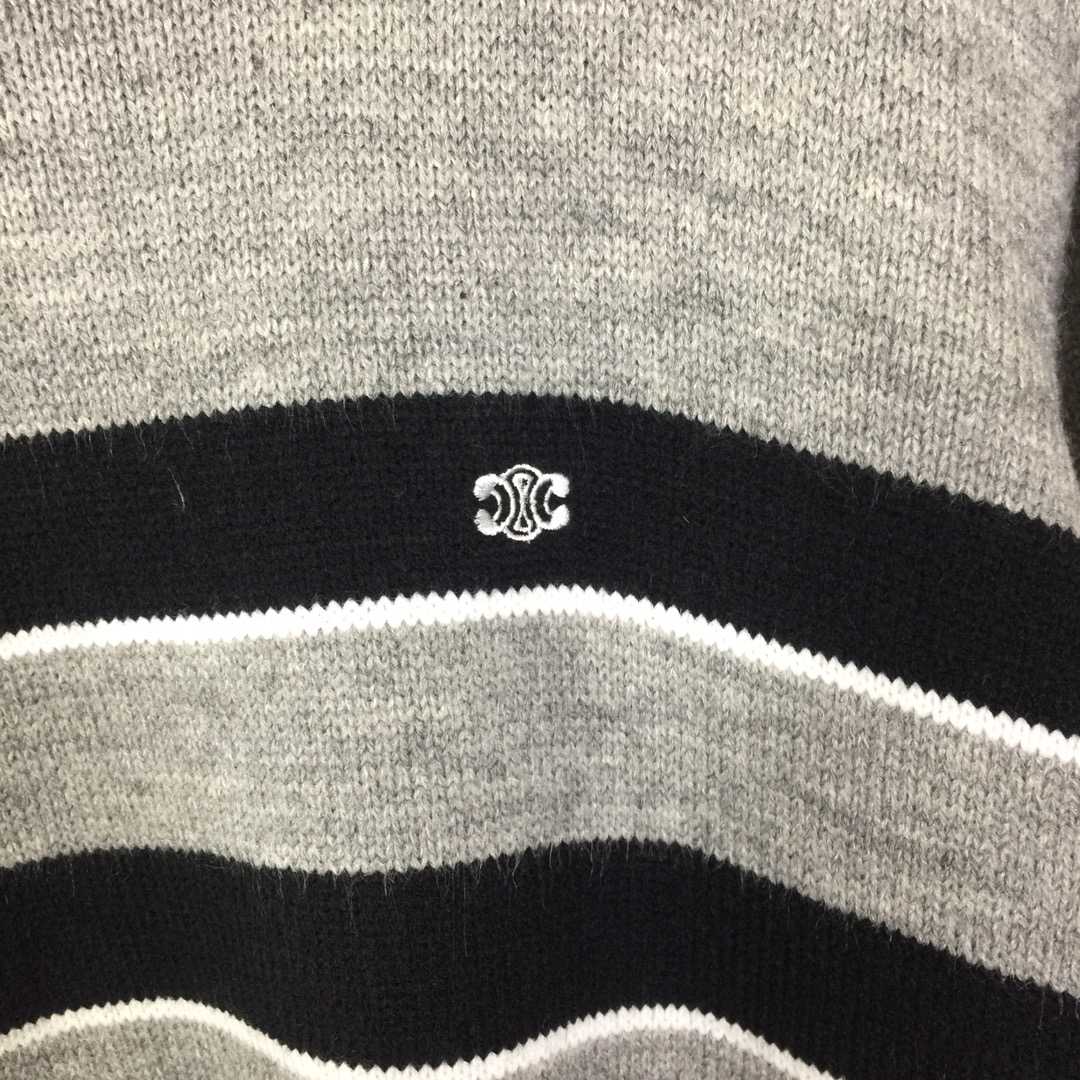 Celine Striped Triomphe Crew Neck Sweater In Wool - EUR FASHION