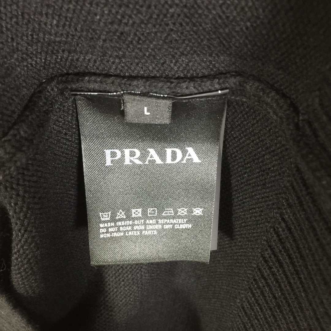 Prada Intarsia Knit Logo Zip-Up Cardigan - EUR FASHION