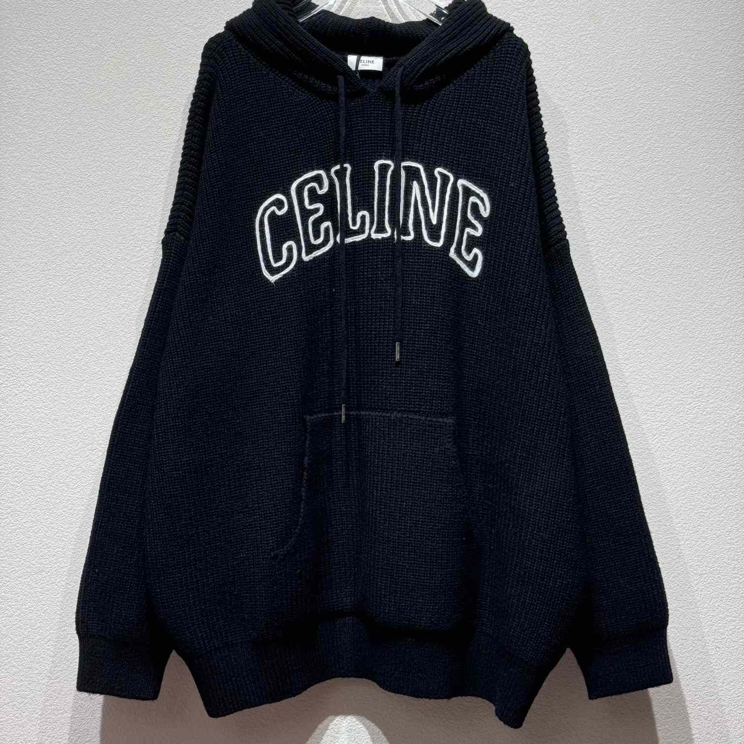 Celine Hooded Sweater In Ribbed Wool - EUR FASHION