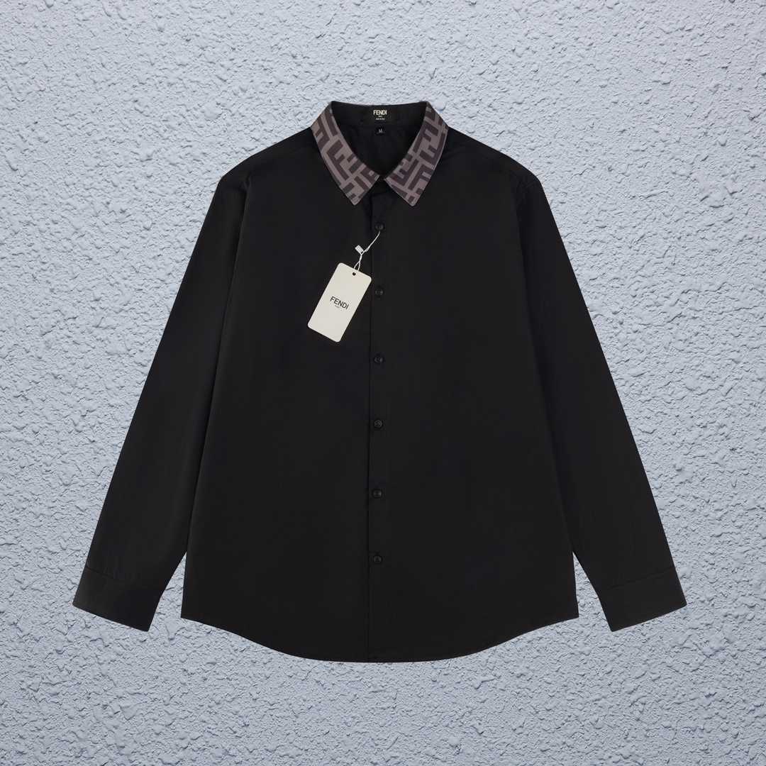 Fendi Black Long Sleeve Shirt - EUR FASHION