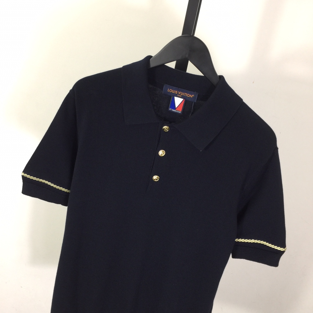 Louis Vuitton Short-Sleeved Cotton Polo Shirt   1AFVS2 - EUR FASHION