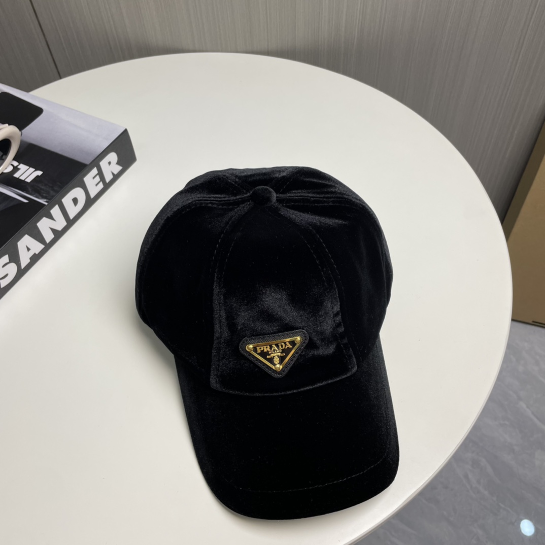 Prada Velvet Baseball Cap - EUR FASHION