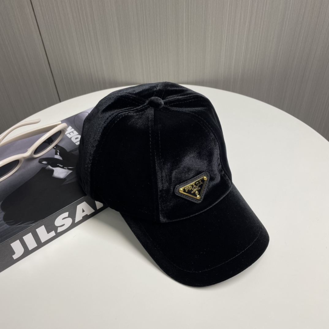 Prada Velvet Baseball Cap - EUR FASHION