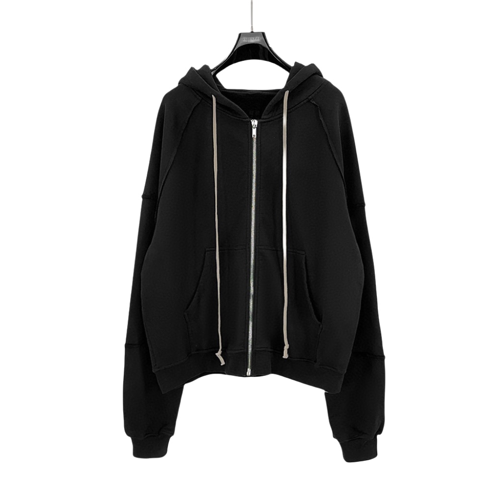 Rick Owens Cotton Zip-up Hoodie - EUR FASHION