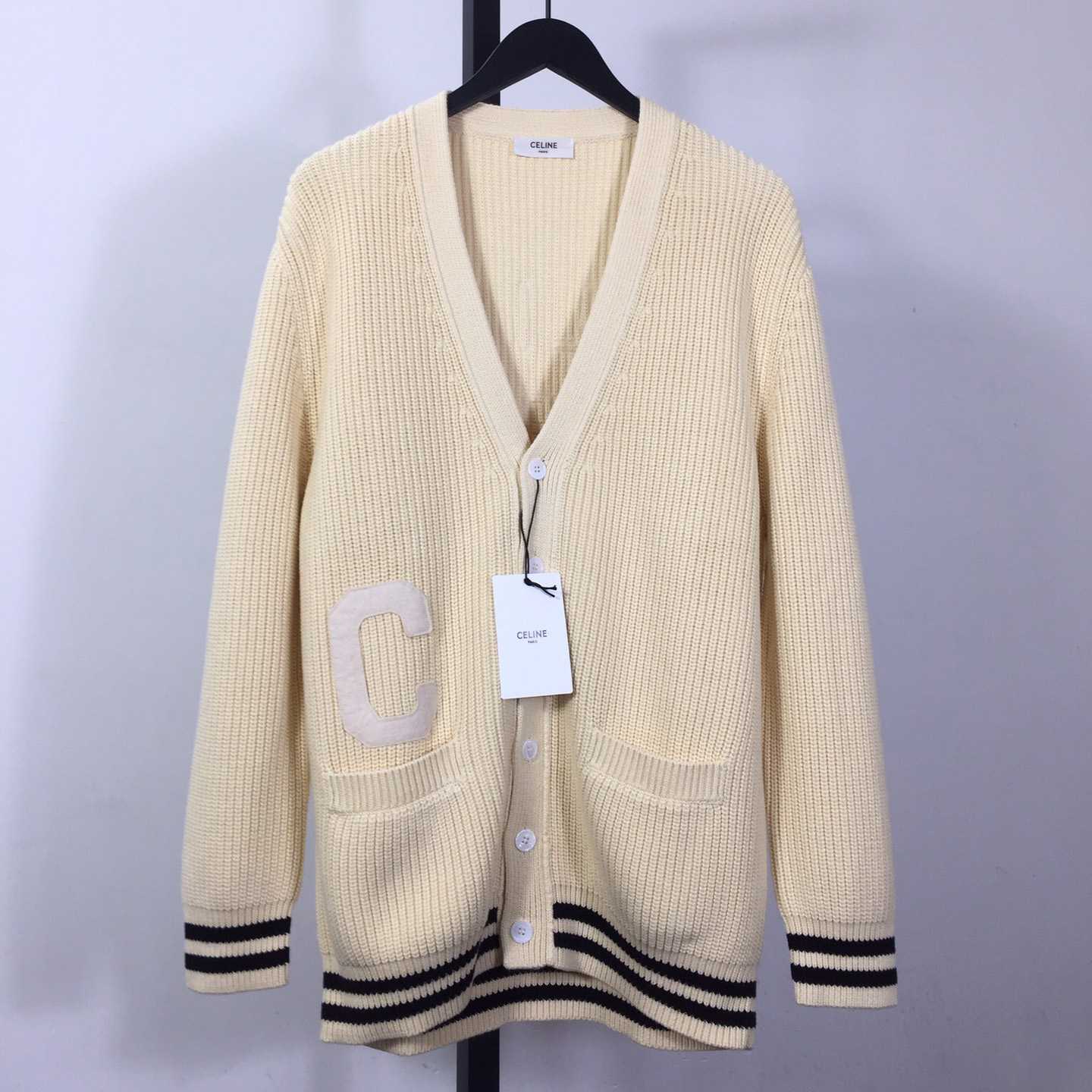 Celine College Cardigan In Cotton  - EUR FASHION