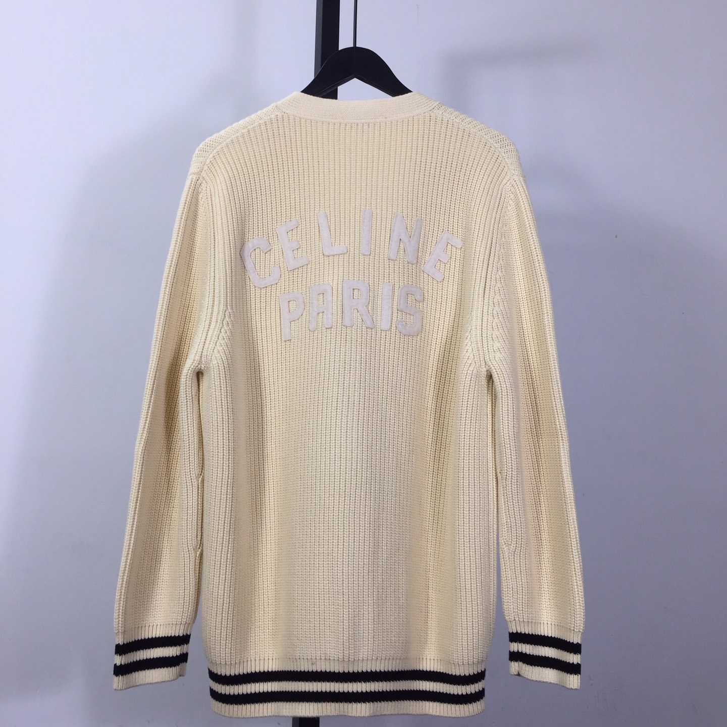 Celine College Cardigan In Cotton  - EUR FASHION