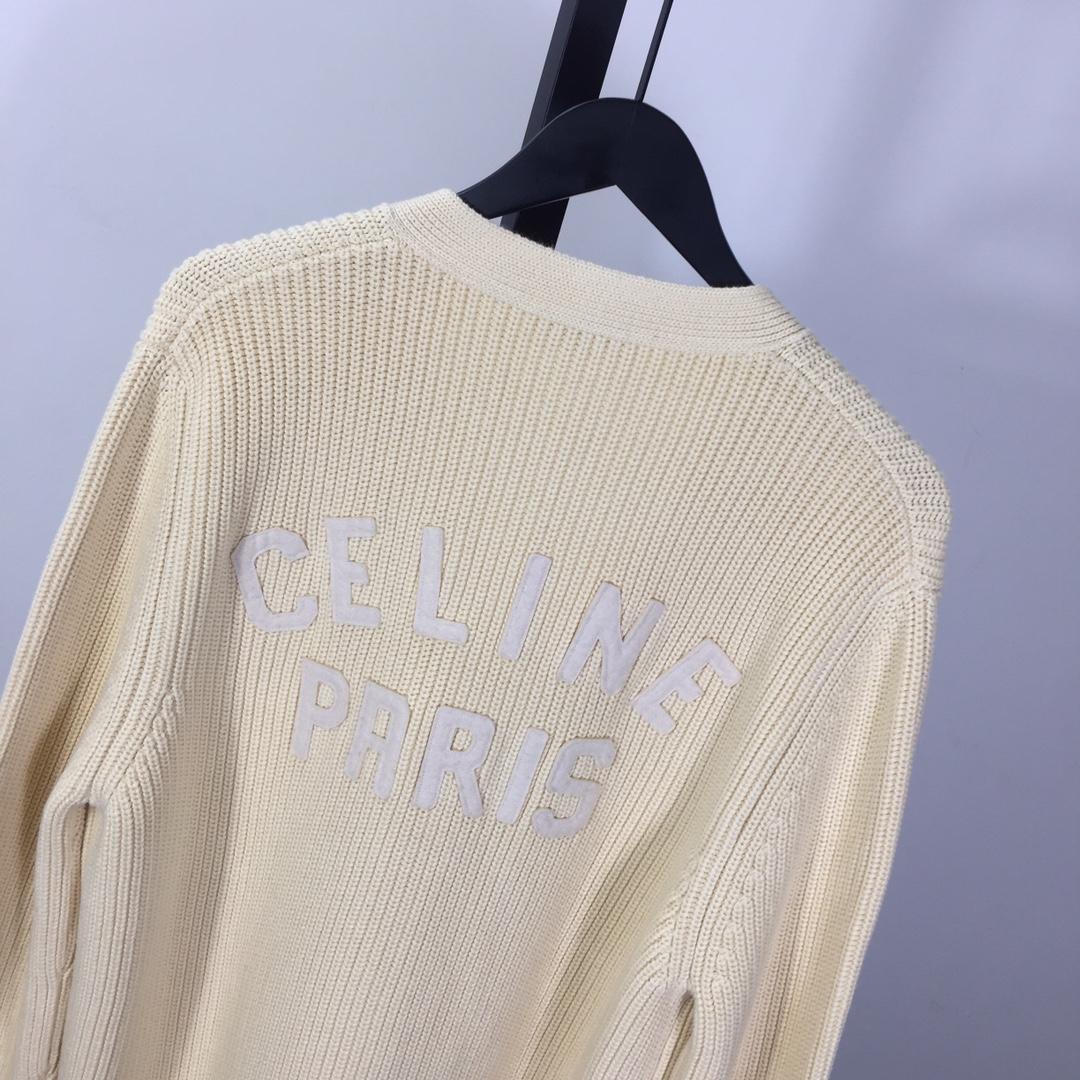 Celine College Cardigan In Cotton  - EUR FASHION