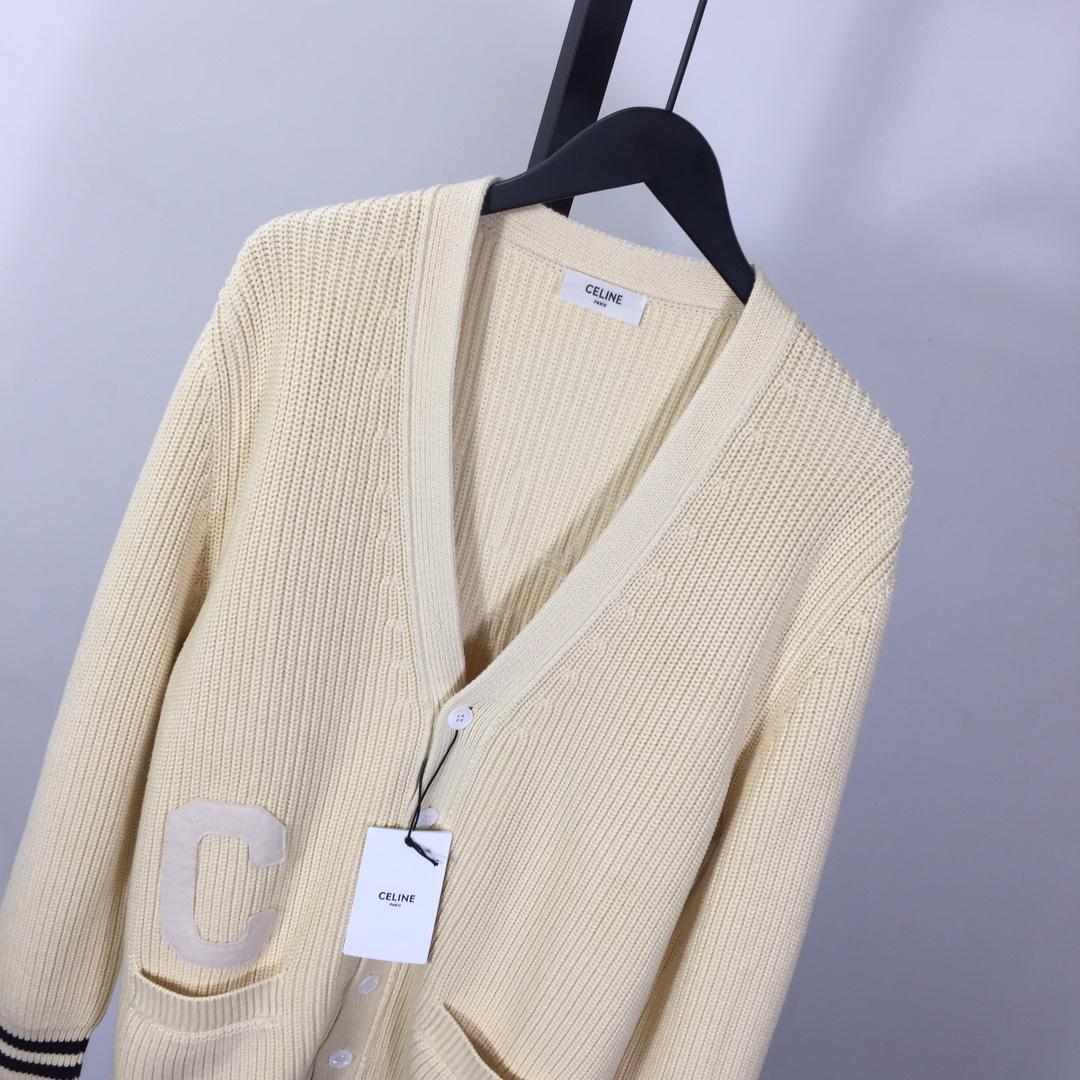 Celine College Cardigan In Cotton  - EUR FASHION