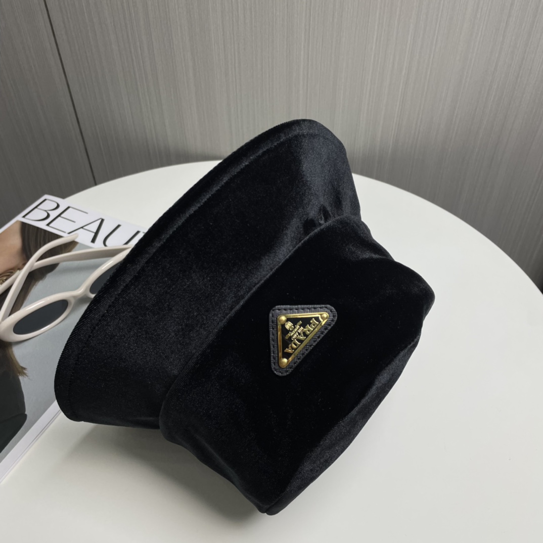 Prada Velvet Bucket Hat - EUR FASHION