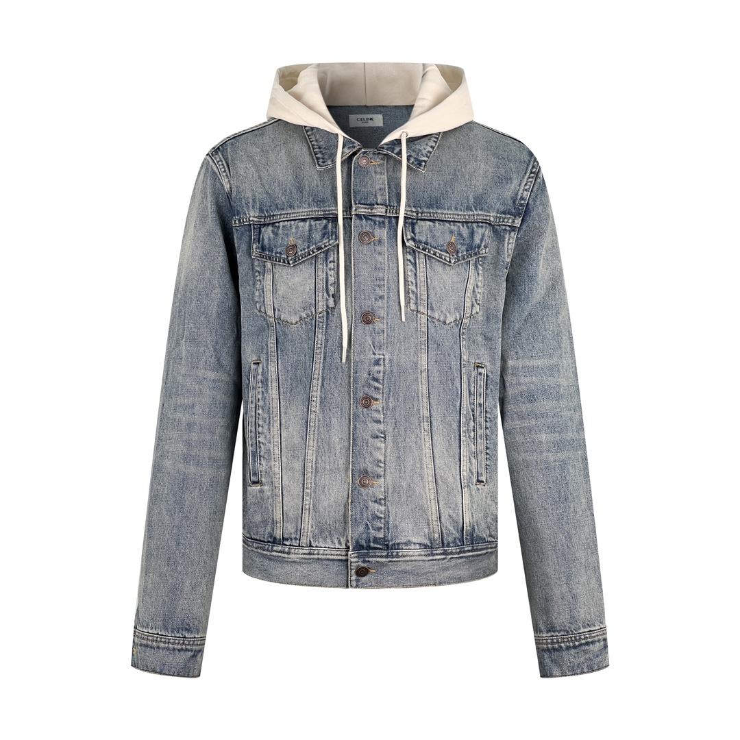 Celine Trucker Jacket In Union Wash Denim - EUR FASHION