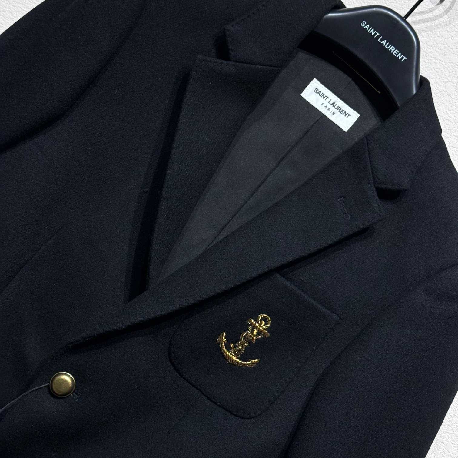 Saint Laurent Anchor Black Blazer Jacket - EUR FASHION