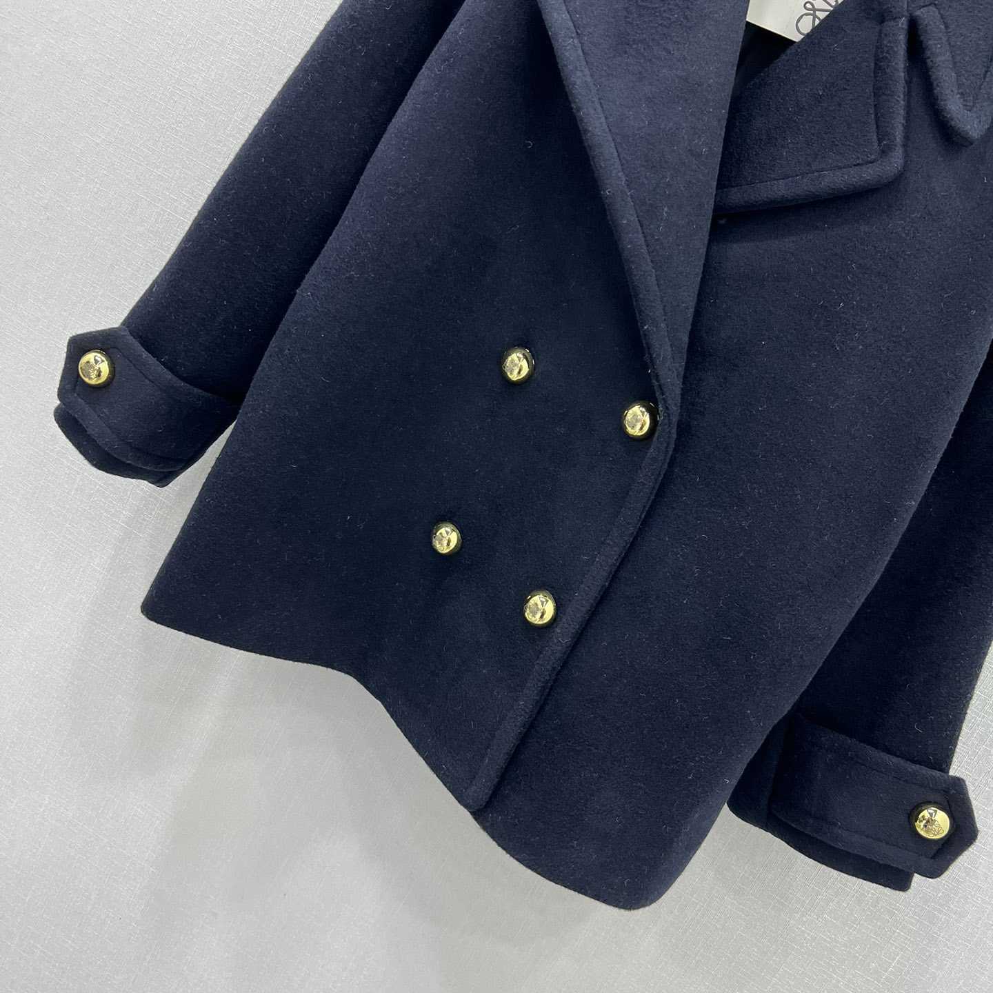 Loewe Pebble Peacoat In Wool - EUR FASHION