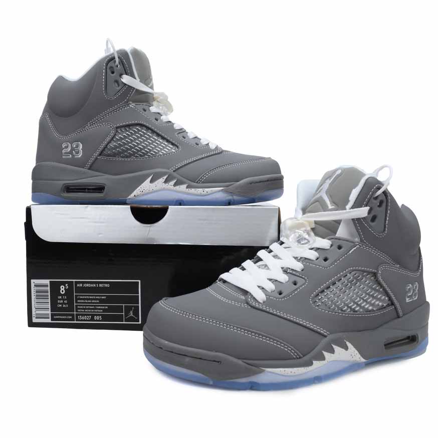 Air Jordan 5 Retro 'Wolf Grey' Sneakers     136027-005  - EUR FASHION