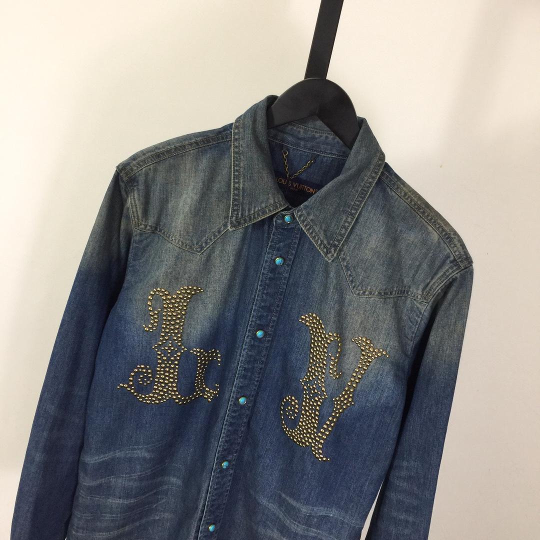 Louis Vuitton Fitted Long-Sleeved Denim Shirt   1AFXL5 - EUR FASHION