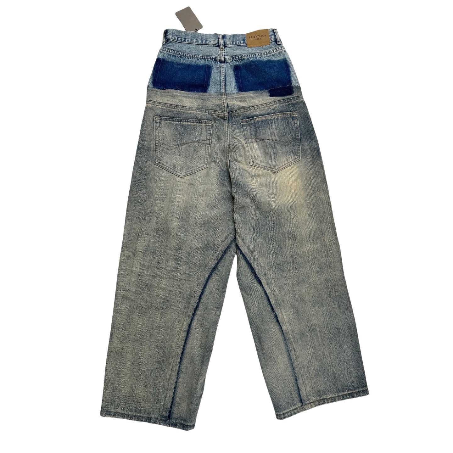 Balenciaga Cut-Up Baggy Pants In Blue  - EUR FASHION