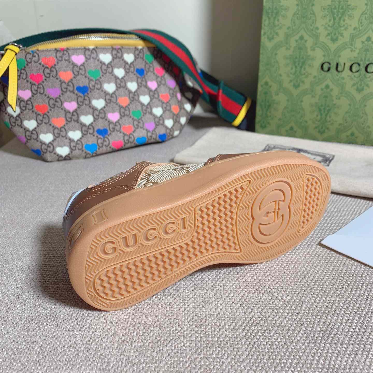 Gucci Toddler Leather Platform Sneaker - EUR FASHION