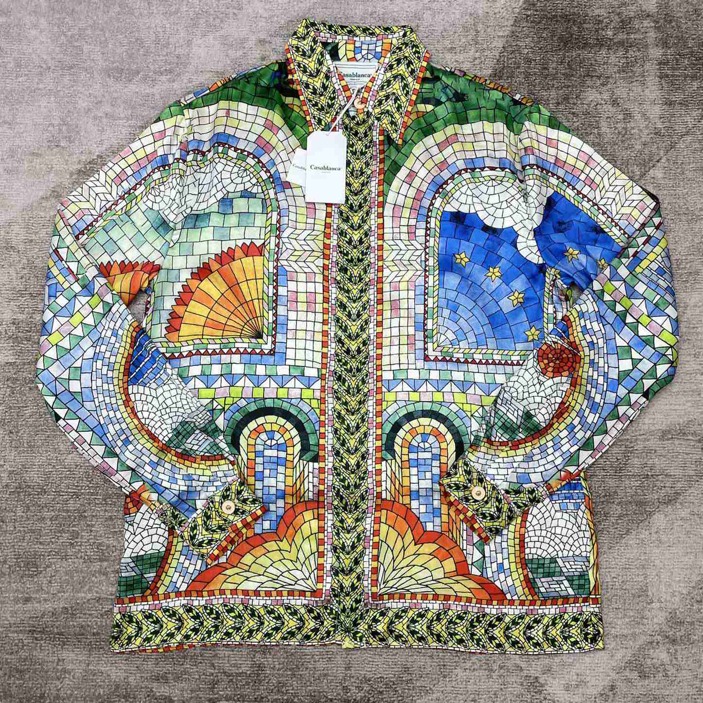 Casablanca Mosaic De Damas Silk Shirt     CA3497 - EUR FASHION