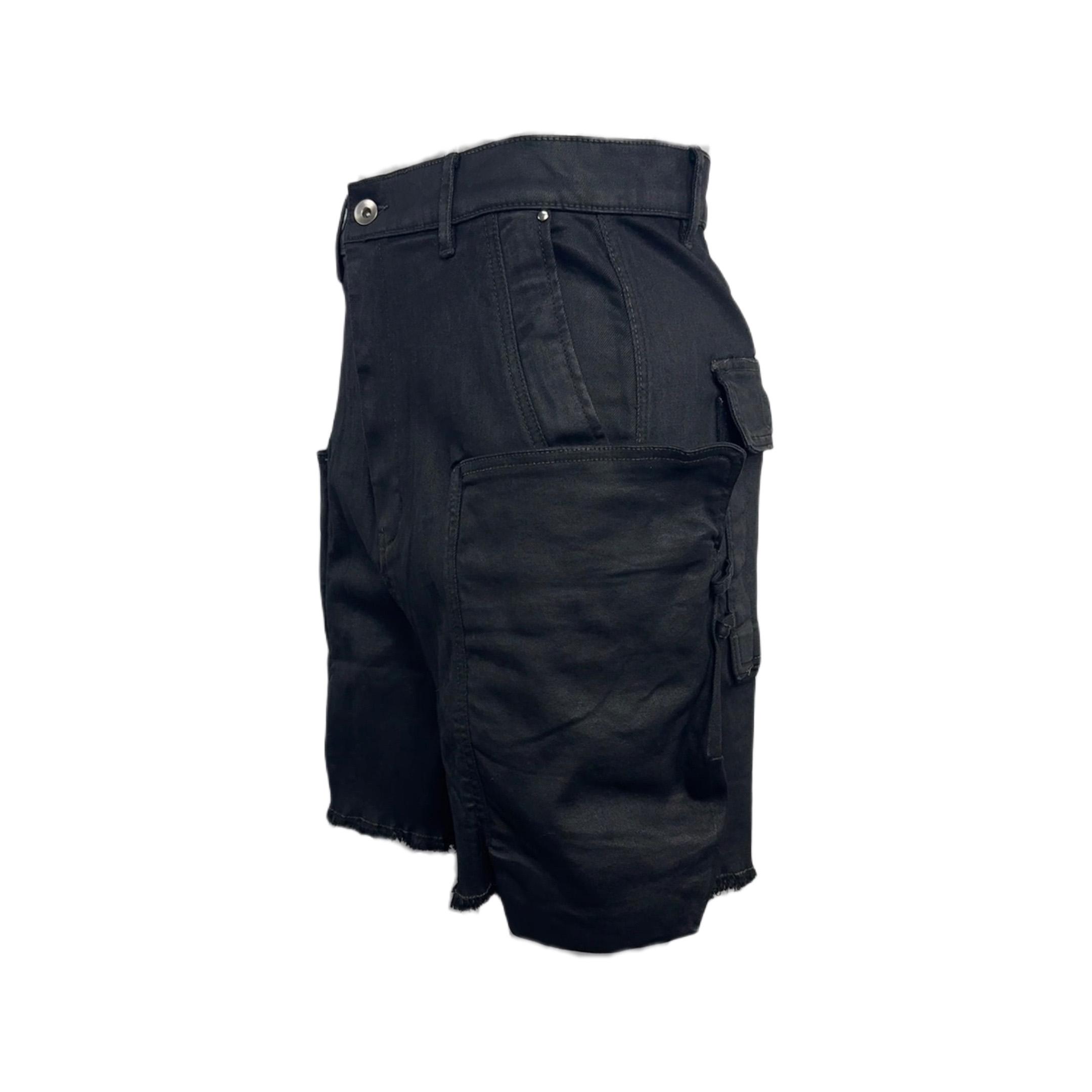 Rick Owens 'stefan' Denim Cargo Shorts - EUR FASHION