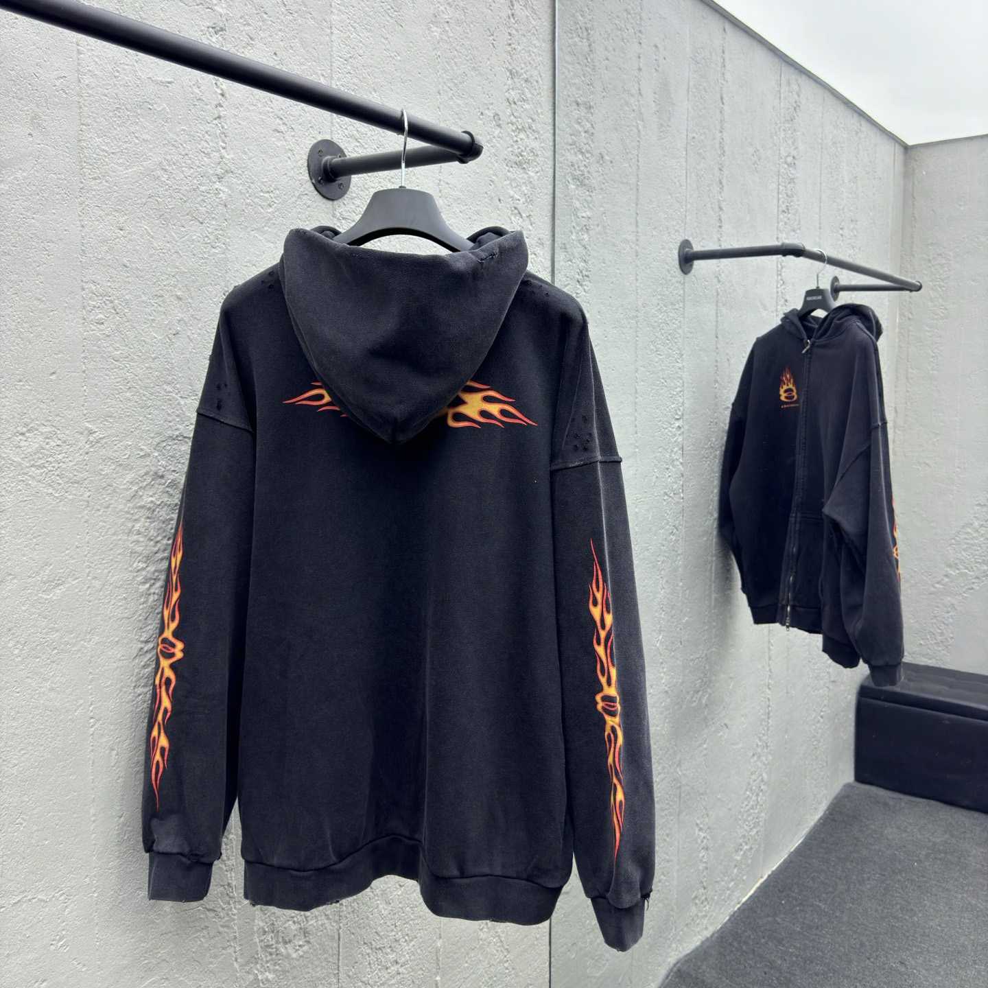 Balenciaga Burning Unity Zip-Up Hoodie Medium Fit  - EUR FASHION