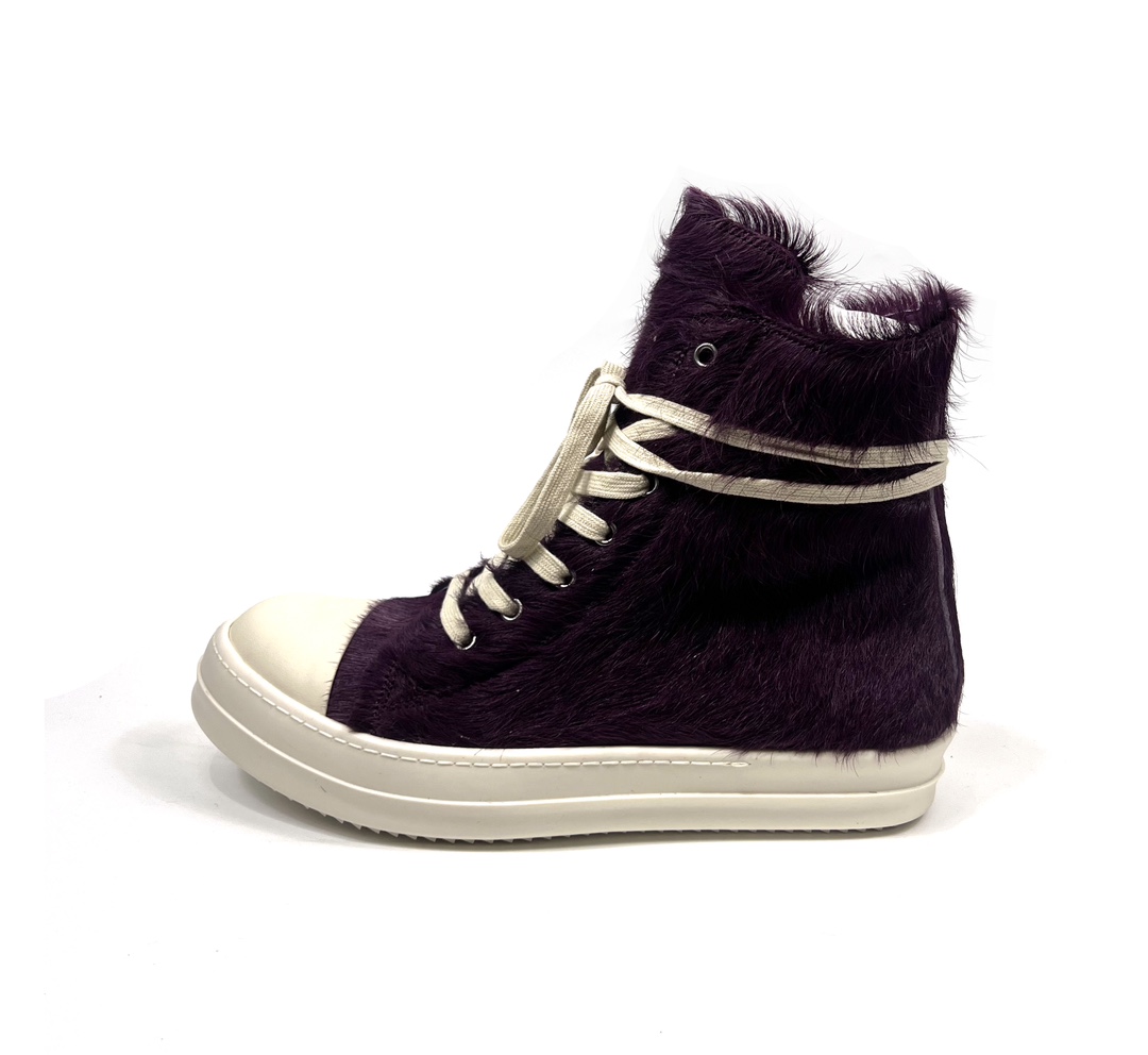 Rick Owens Purple Fur Sneakers - EUR FASHION