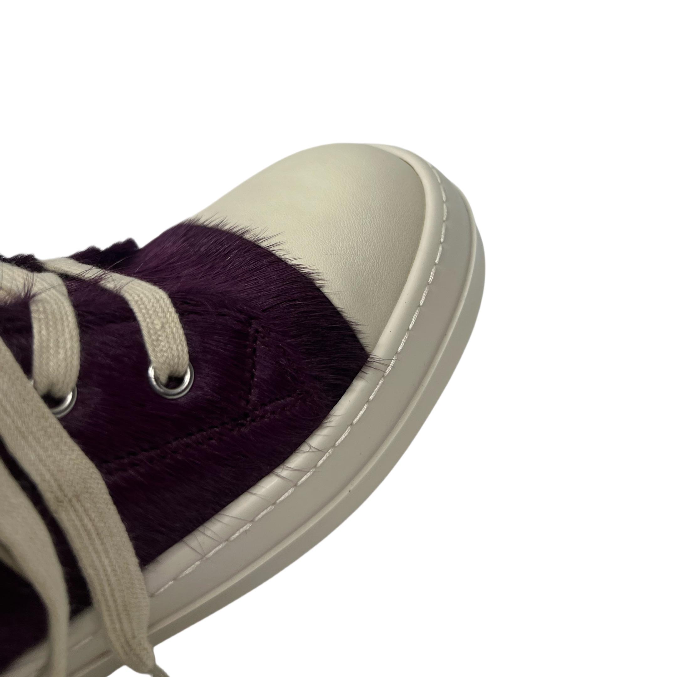 Rick Owens Purple Fur Sneakers - EUR FASHION