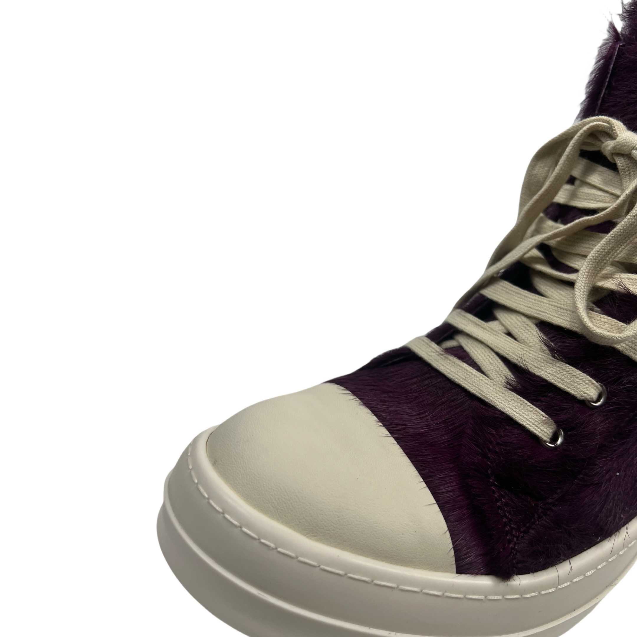 Rick Owens Purple Fur Sneakers - EUR FASHION