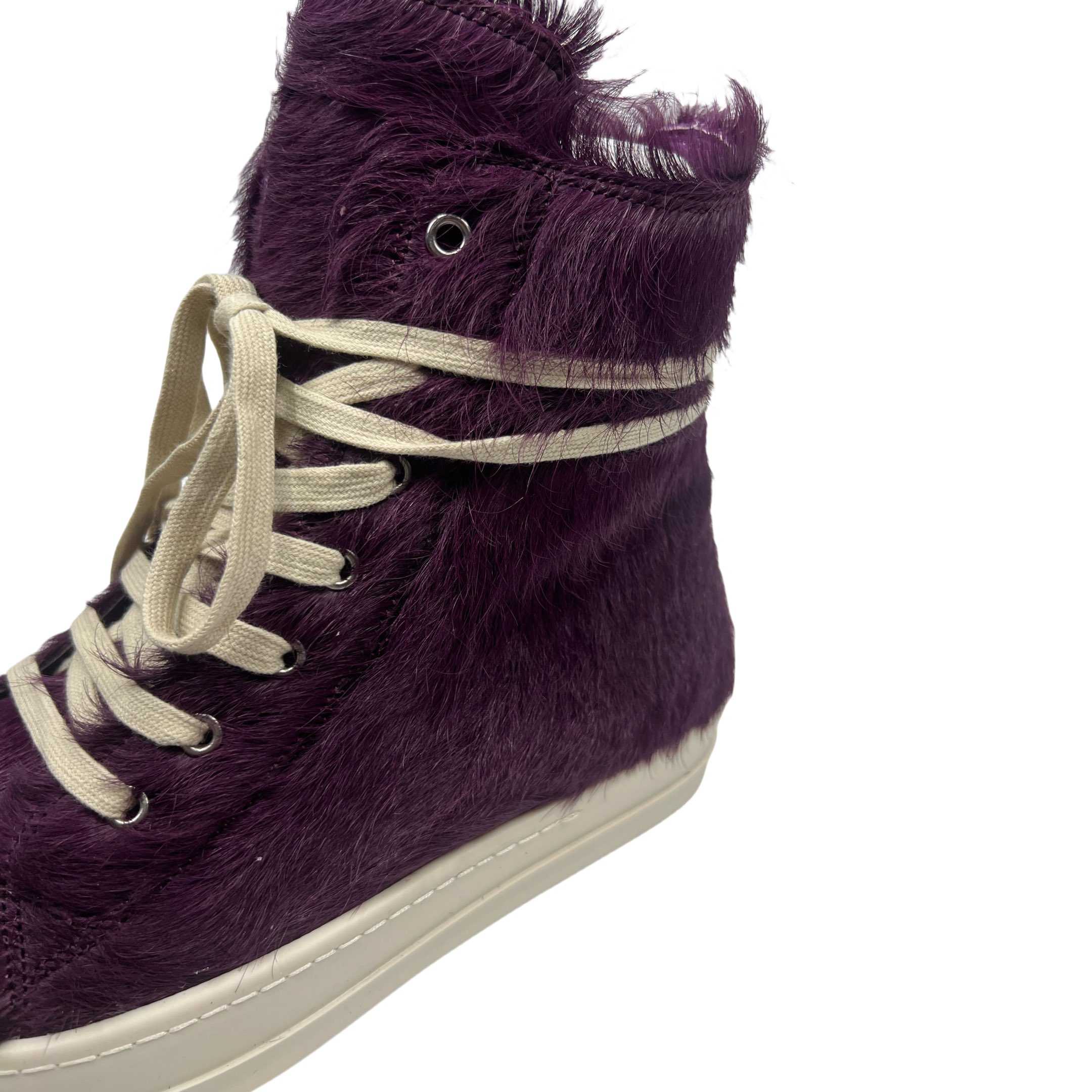 Rick Owens Purple Fur Sneakers - EUR FASHION