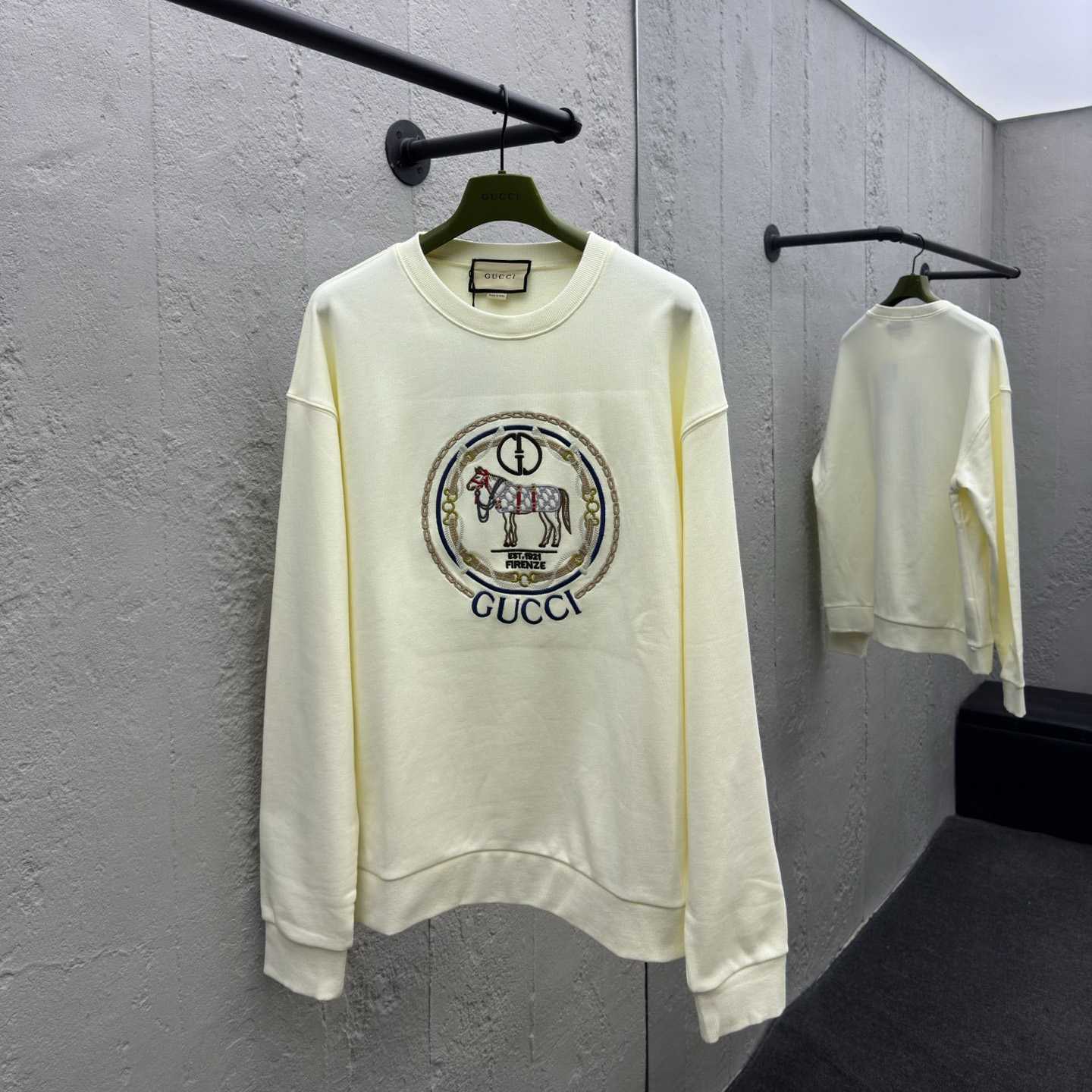 Gucci Cotton Jersey Sweatshirt With Embroidery - EUR FASHION