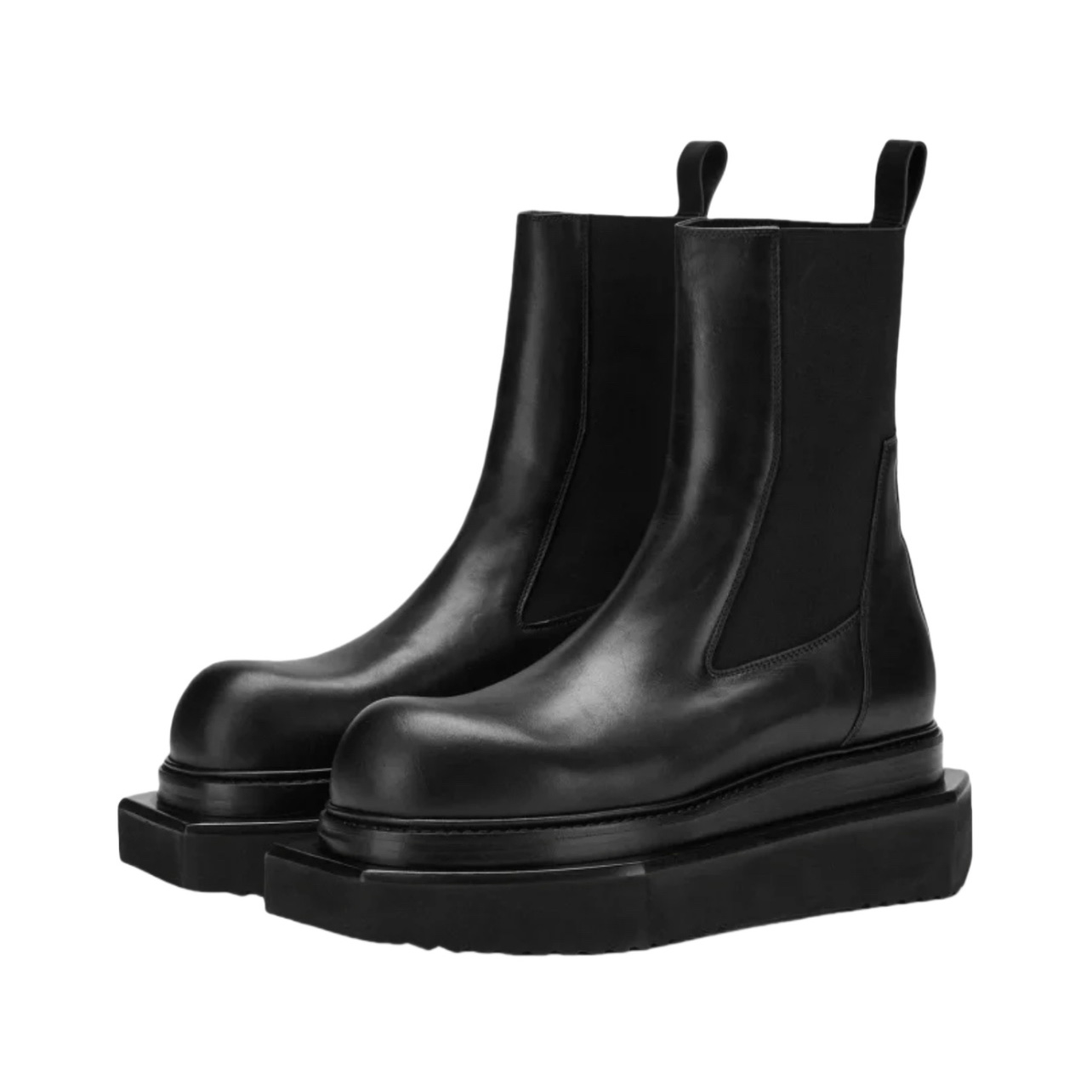 Rick Owens Black Beatle Turbo Cyclops Leather Boots - EUR FASHION