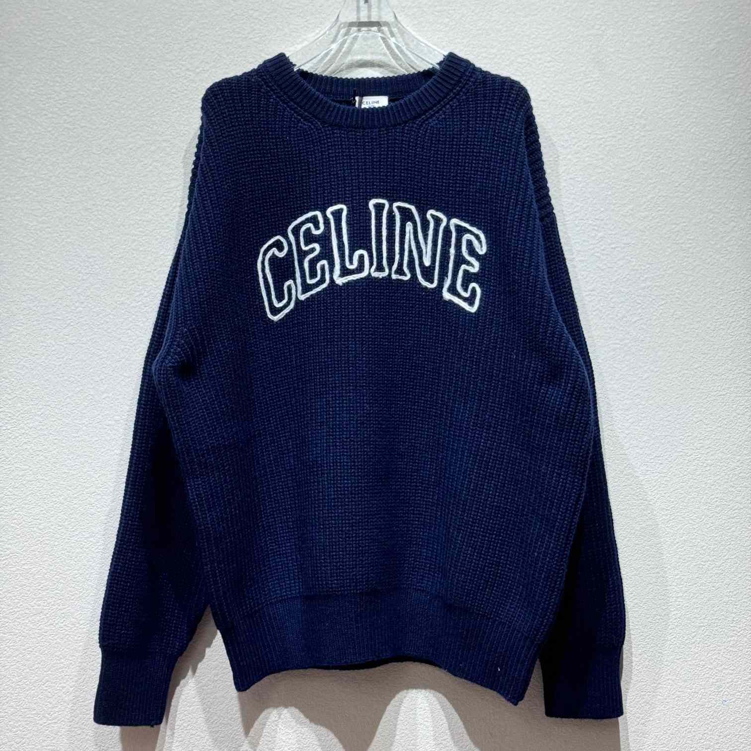 Celine Oversized Sweater In Ribbed Wool  - EUR FASHION