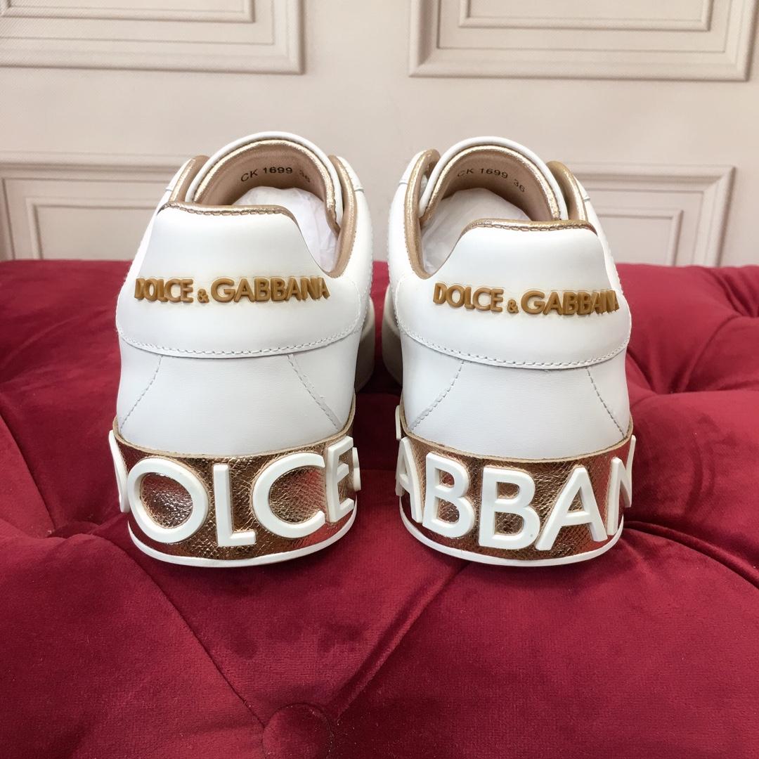 Dolce & Gabbana Calfskin Portofino Sneakers - EUR FASHION