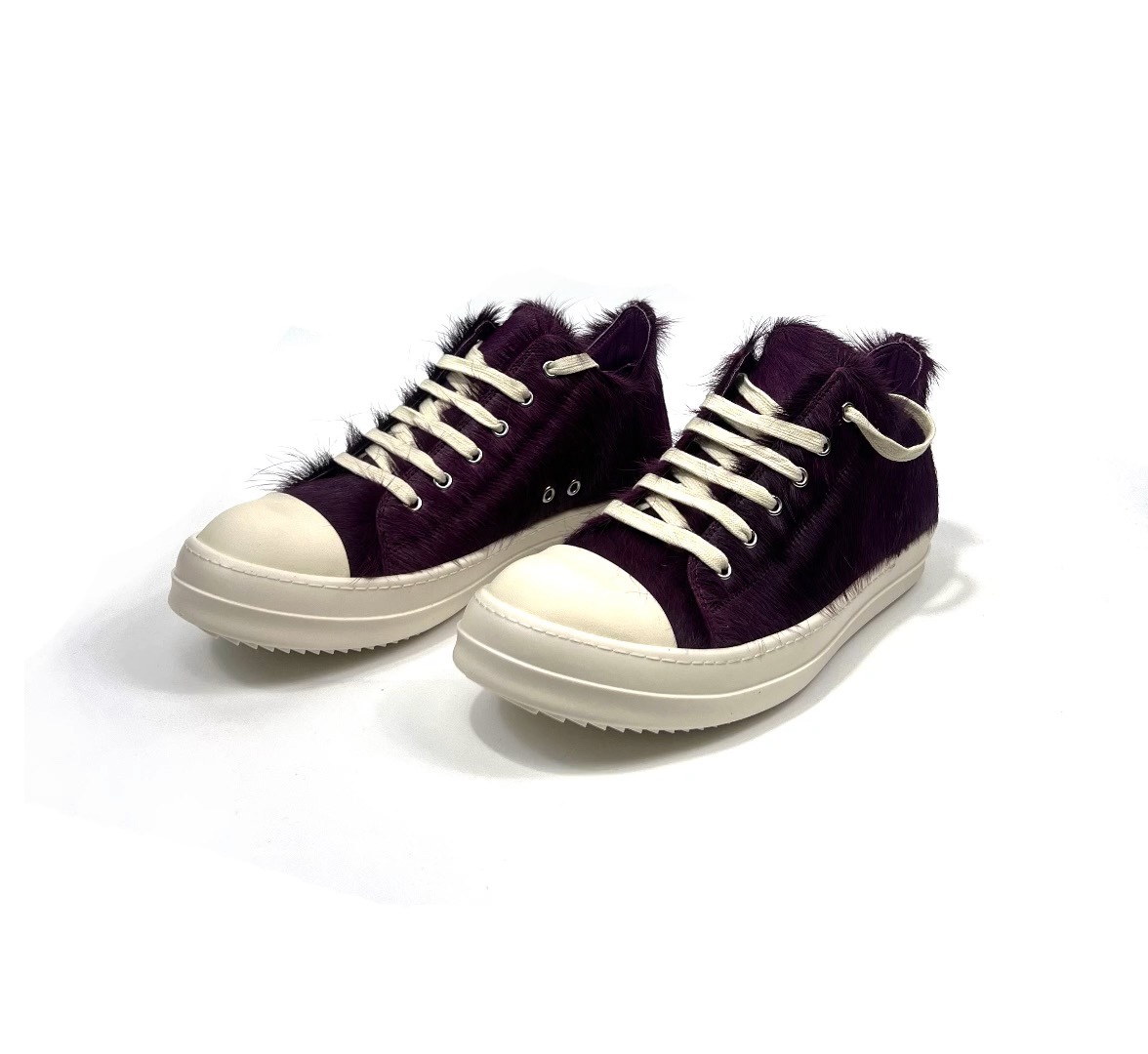 Rick Owens Luxor Low 'Amethyst Pony' Sneakers - EUR FASHION